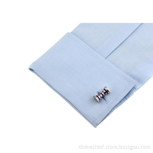 Multi-color Paint Waist Drum Shape Men Wedding Cufflinks